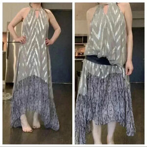 Ella moss Maxi Shiny Bohemian Festive dress